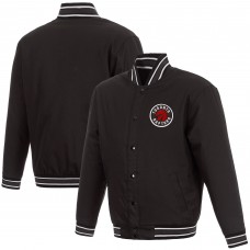 Toronto Raptors JH Design Black Poly-Twill Full-Snap Jacket