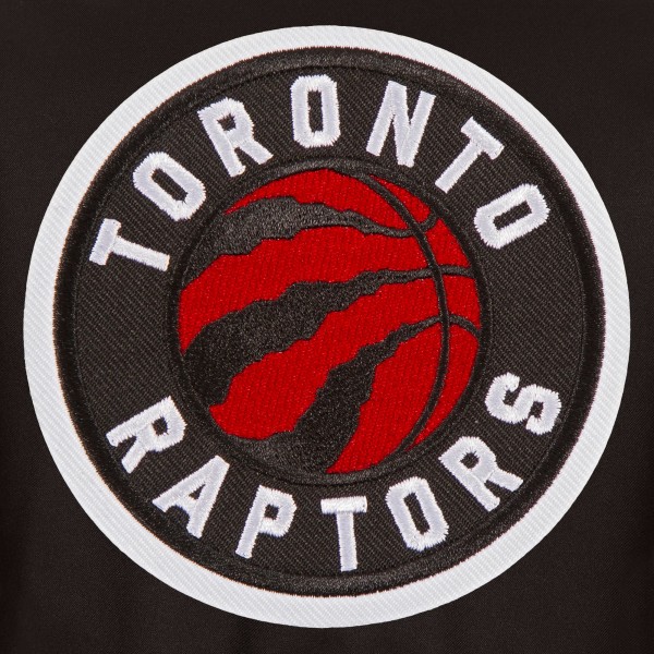 Toronto Raptors JH Design Black Poly-Twill Full-Snap Jacket