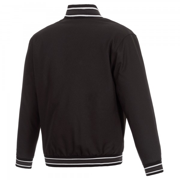 Cleveland Cavaliers JH Design Black Poly-Twill Full-Snap Jacket