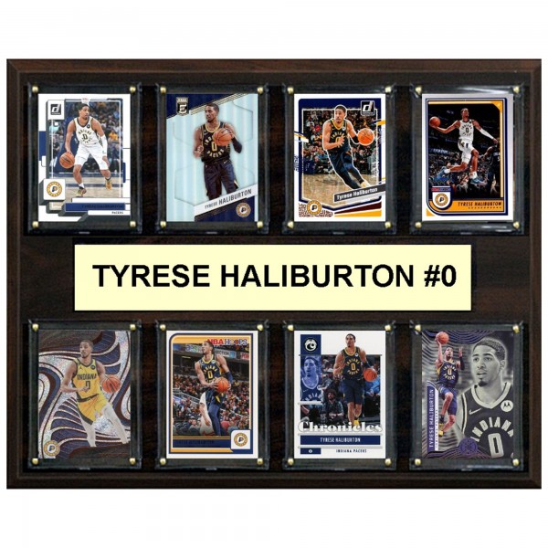 Indiana Pacers Tyrese Haliburton 12 x 15 Trading Card Plaque