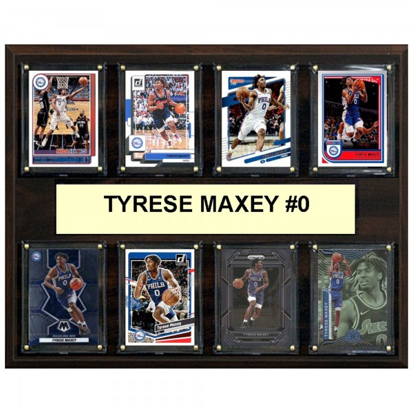 Philadelphia 76ers Tyrese Maxey 12 x 15 Trading Card Plaque