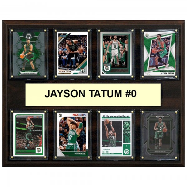 Boston Celtics Jayson Tatum 12 x 15 Trading Card Plaque
