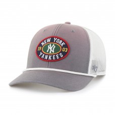 Бейсболка New York Yankees 47 Gray/White Tide Sweep Rope Trucker