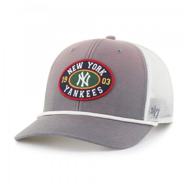 Бейсболка New York Yankees 47 Gray/White Tide Sweep Rope Trucker