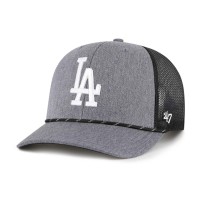 Бейсболка Los Angeles Dodgers 47 Charcoal Carbon Rope Trucker