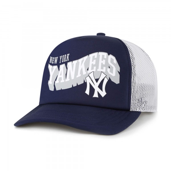New York Yankees 47 Navy Meander Foam Trucker Snapback Hat