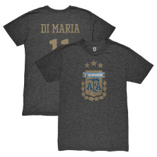 Футболка Angel Di Maria Argentina National Team 1863FC Retro Tri-Blend - Black
