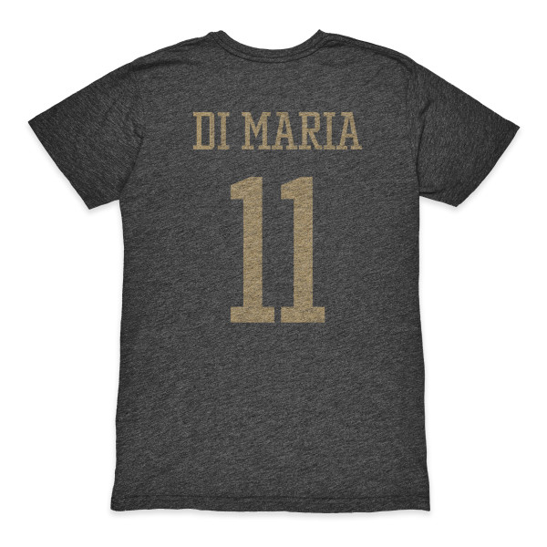 Футболка Angel Di Maria Argentina National Team 1863FC Retro Tri-Blend - Black