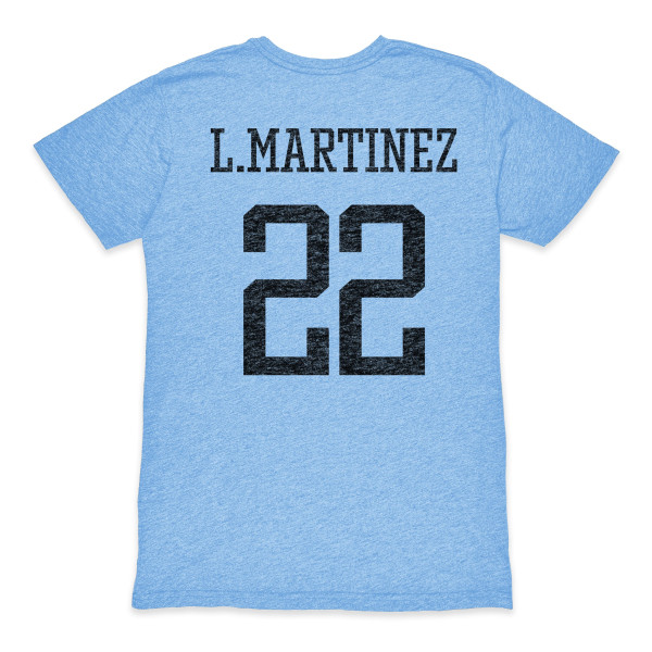 Футболка Lautaro Martinez Argentina National Team 1863FC Retro Tri-Blend - Light Blue