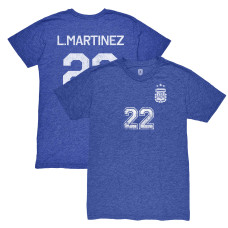 Футболка Lautaro Martinez Argentina National Team 1863FC Retro Tri-Blend - Blue