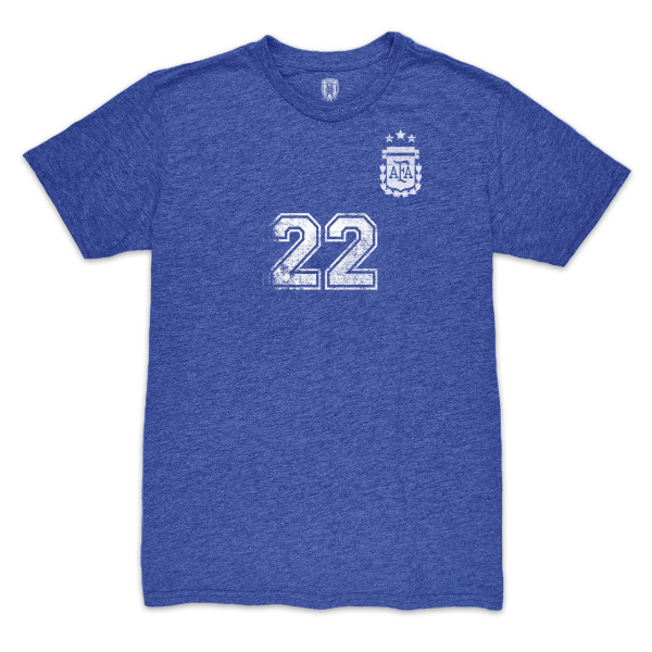 Футболка Lautaro Martinez Argentina National Team 1863FC Retro Tri-Blend - Blue