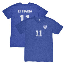 Футболка Angel Di Maria Argentina National Team 1863FC Retro Tri-Blend - Blue