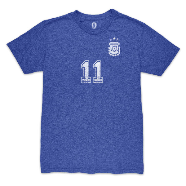Футболка Angel Di Maria Argentina National Team 1863FC Retro Tri-Blend - Blue