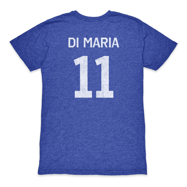 Футболка Angel Di Maria Argentina National Team 1863FC Retro Tri-Blend - Blue