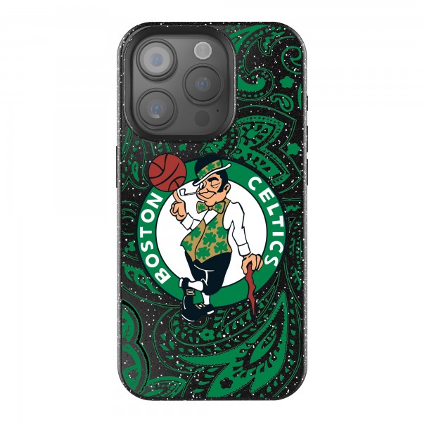 Boston Celtics Keyscaper Paisley Bling iPhone Case