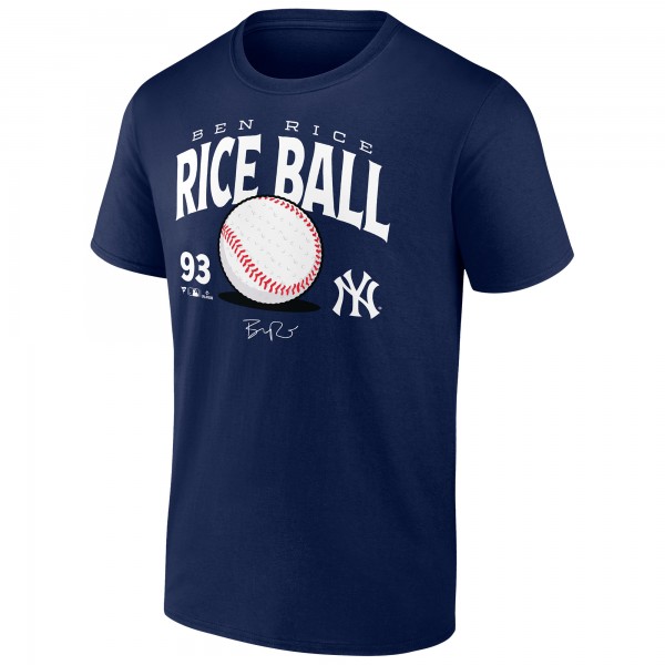 New York Yankees Ben Rice Navy Rice Ball T-Shirt