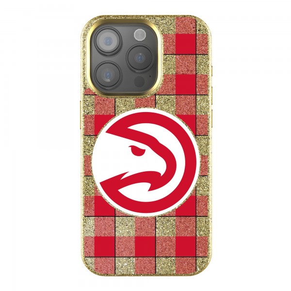 Atlanta Hawks Keyscaper Plaid iPhone Bling Case