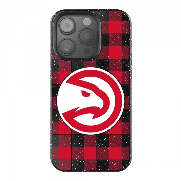 Atlanta Hawks Keyscaper Plaid Bling iPhone Case