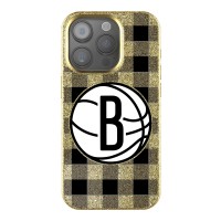 Brooklyn Nets Keyscaper Plaid Bling iPhone Case