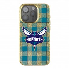 Charlotte Hornets Keyscaper Plaid Bling iPhone Case