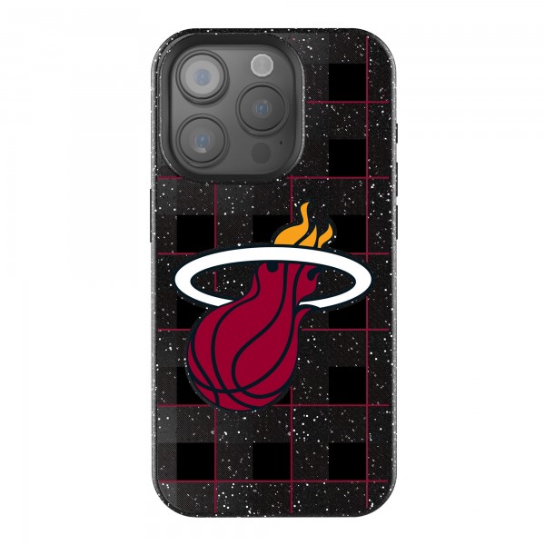 Miami Heat Keyscaper Plaid Bling iPhone Case