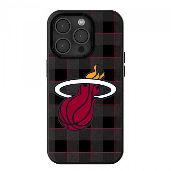 Miami Heat Keyscaper Plaid Magnetic Bump iPhone Case
