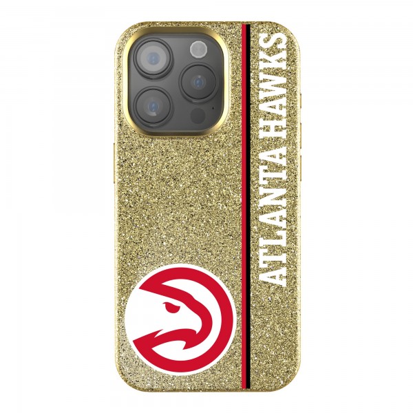 Atlanta Hawks Keyscaper Sidebar Gold Bling iPhone Case