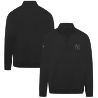 New York Yankees Levelwear Black Murray Nightfall Quarter-Zip Top