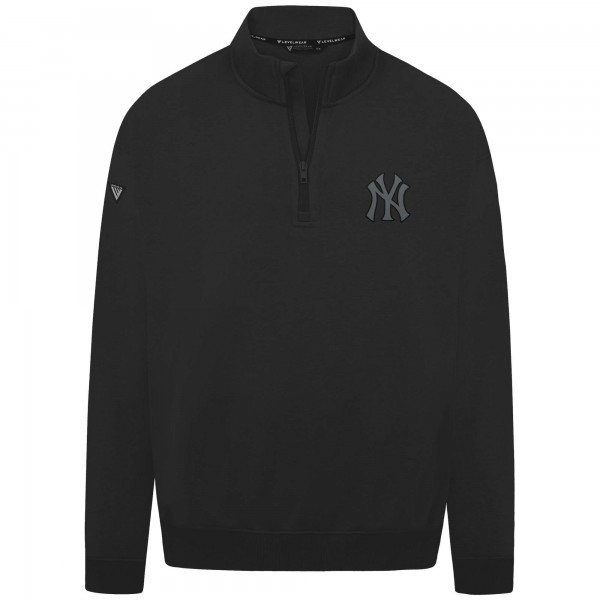 New York Yankees Levelwear Black Murray Nightfall Quarter-Zip Top