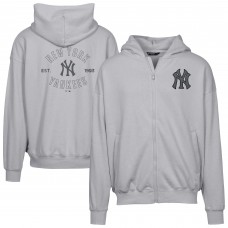 Толстовка на молнии New York Yankees Levelwear Gray Uphill Abyssal
