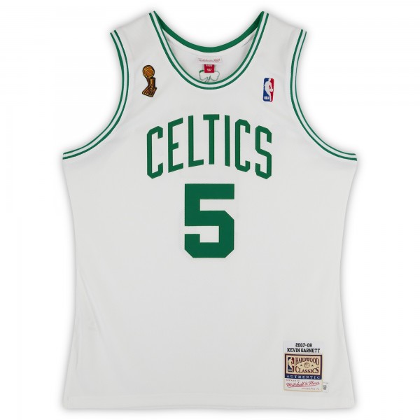 Kevin Garnett Boston Celtics Autographed Fanatics Authentic Mitchell & Ness White 2007-08 Authentic Jersey