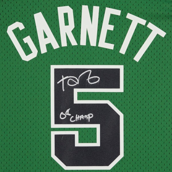 Kevin Garnett Boston Celtics Autographed Fanatics Authentic Mitchell & Ness Kelly Green 2007-08 Italy Swingman Jersey with 08 Champ Inscription