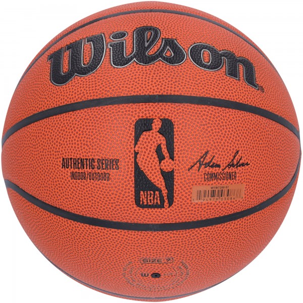 Mikal Bridges New York Knicks Autographed Fanatics Authentic Wilson Authentic Series Indoor/Outdoor Basketball