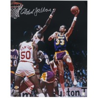 Kareem Abdul-Jabbar Los Angeles Lakers Autographed Fanatics Authentic 16 x 20 Sky Hook vs. Houston Rockets Photograph