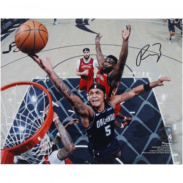 Paolo Banchero Orlando Magic Autographed Fanatics Authentic 8 x 10 Layup vs Zion Williamson Photograph