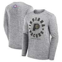 Indiana Pacers Fanatics Heather Gray NBA Hoops for Troops Long Sleeve T-Shirt