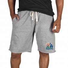 Los Angeles Dodgers Concepts Sport Gray Mainstream Tri-Blend Shorts