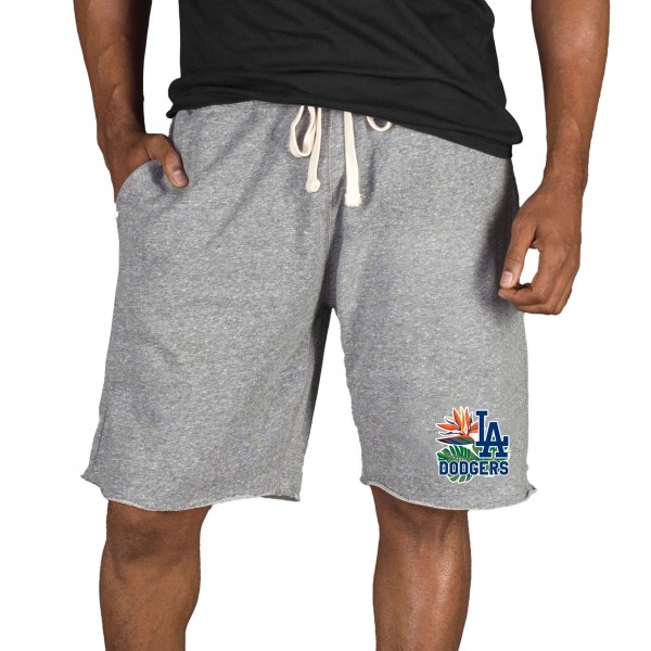 Los Angeles Dodgers Concepts Sport Gray Mainstream Tri-Blend Shorts