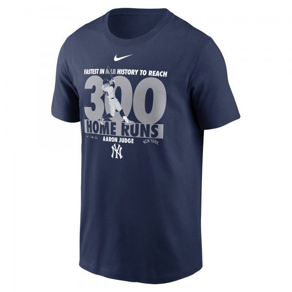 New York Yankees Aaron Judge Nike Navy 300 Home Runs Milestone T-Shirt