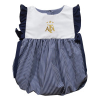 Детская Argentina National Team Vive La Fete Girls Gingham Bubble Dress - Navy
