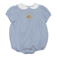 Детская Argentina National Team Vive La Fete Girls Gingham Puffy Bubble Dress - Light Blue