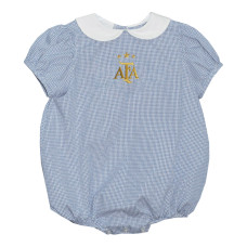 Детская Argentina National Team Vive La Fete Girls Gingham Puffy Bubble Dress - Light Blue