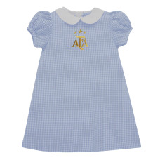Детская Argentina National Team Vive La Fete Girls Gingham Puffy A-Line Dress - Light Blue
