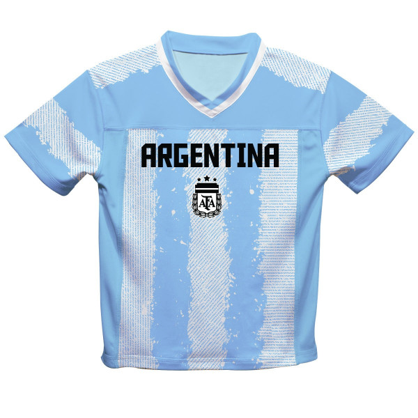Подростковая Lionel Messi Argentina National Team Vive La Fete Painted Stripes Football Jersey - Light Blue