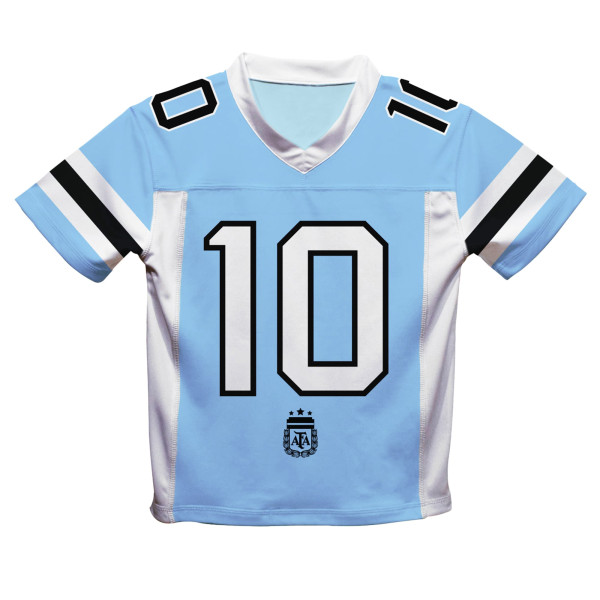 Джерси Lionel Messi Argentina National Team Vive La Fete Football - Light Blue