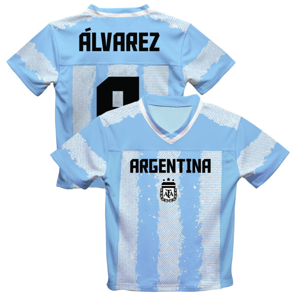 Джерси Julián Álvarez Argentina National Team Vive La Fete Football - Light Blue