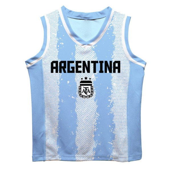 Джерси Lionel Messi Argentina National Team Vive La Fete Mesh Basketball - Light Blue
