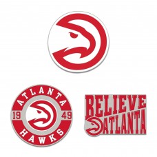 Atlanta Hawks WinCraft Three-Piece Collector Pin Set
