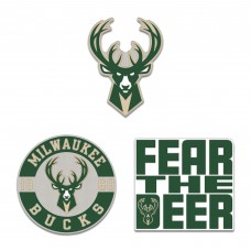 Milwaukee Bucks WinCraft Three-Piece Collector Pin Set
