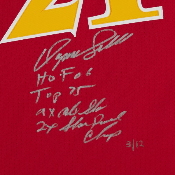 Игровая джерси Dominique Wilkins Atlanta Hawks Autographed Fanatics Authentic Mitchell & Ness 1986-87 Red Authentic with Multiple Inscriptions - Limited Edition of 12